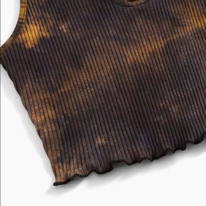 SHEIN Ribbed Acid Wash Cropped Tank Top